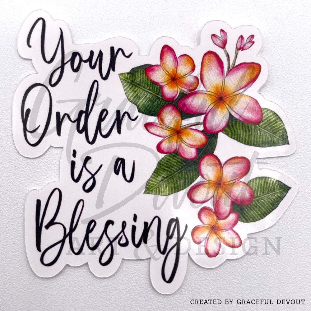 Your Order Is A Blessing - 2" (inches) (48ct.) Stickers - Picture 4 of 5